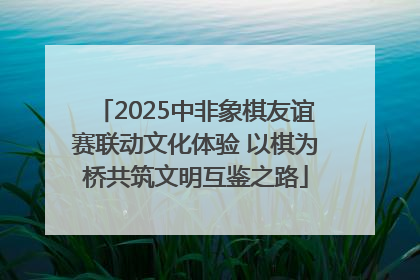 2025中非象棋友谊赛联动文化体验 以棋为桥共筑文明互鉴之路