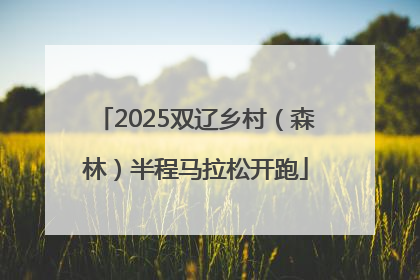 2025双辽乡村（森林）半程马拉松开跑