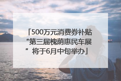 500万元消费券补贴 “第三届槐荫惠民车展”将于6月中旬举办