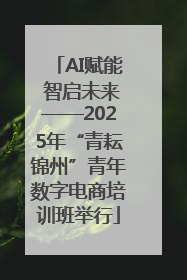 AI赋能 智启未来——2025年“青耘锦州”青年数字电商培训班举行